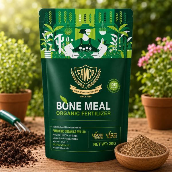 FAMCO green Bone Meal garden pouch